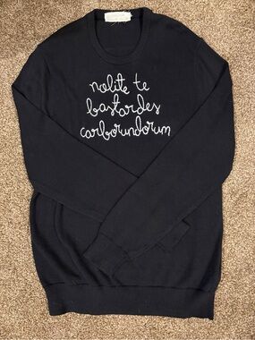 Handmade Black Sweater with Handmaid’s Tale Embroidery